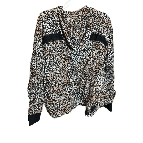 Free People Run Wild Hooded Jacket in‎ Leopard Sz Small - Image 5