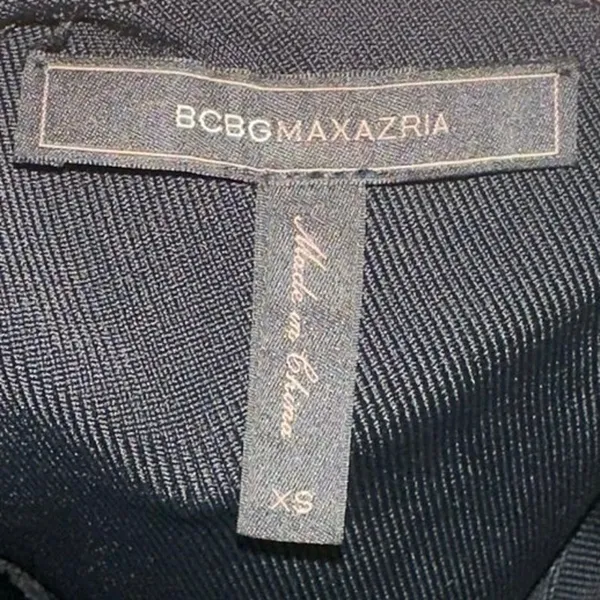 BCBGMaxazria Black Sculpted Crop Tank Top‎ XS Bodycon Minimalist - Image 3