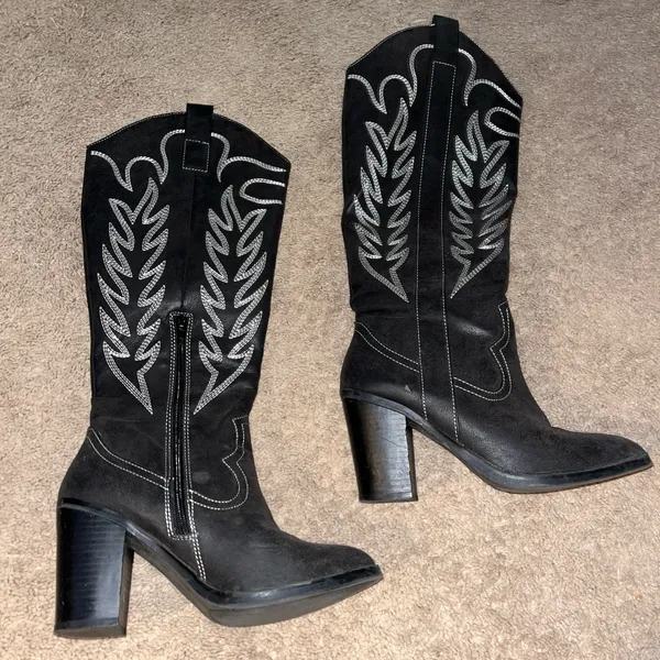 Altar'd State Tall black cowboy boots - Image 2