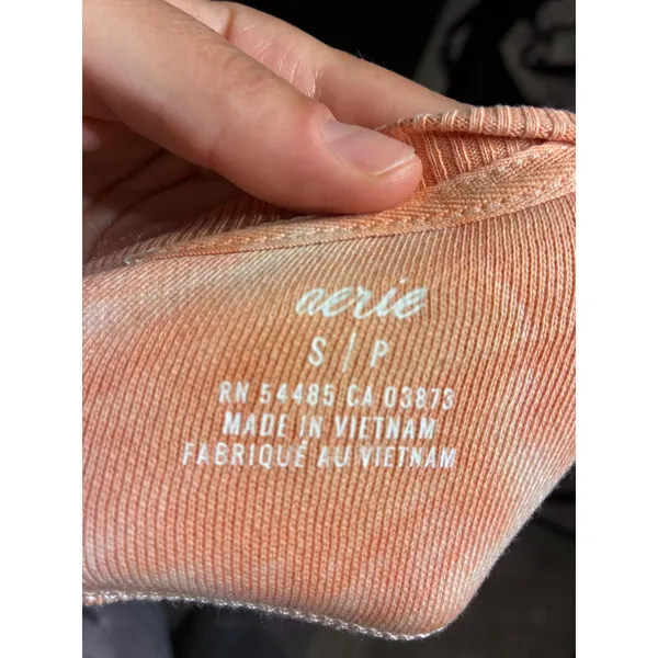 Aerie Tie Dye Please Just Trust Me Raglan Sweatshirt Orange Small - Image 4