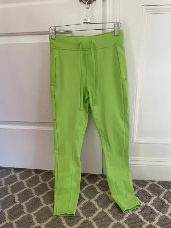 Alo Checkpoint 7/8 High Waist Leggings In Green Apple Size S! - Image 3
