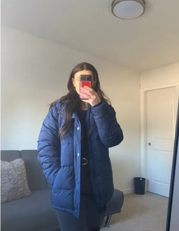 Amazon Blue navy puffer jacket - Image 2