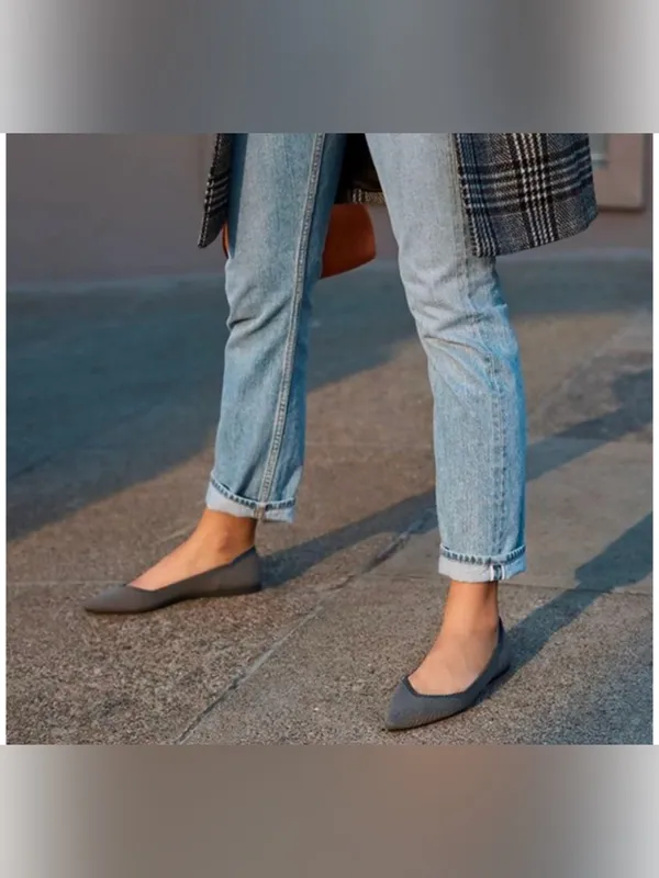 Rothy's The Point Cloud Grey Size 10 Womens Flats Retired Color - Image 5