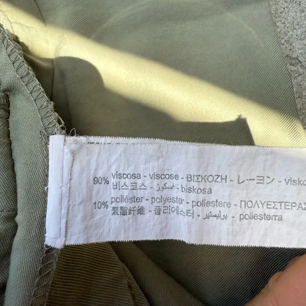 Zara Sage Green Cuffed Straight Leg Lightweight Pants Women’s Size Medium - Image 8