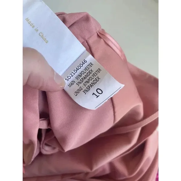 Showpo‎ Dazzling Lights Cowl Drape MIDI Dress Pink Peach Satin Size 6 US 0209 - Image 15
