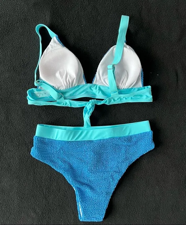 Boutique Ruched high waisted bikini set - Image 4
