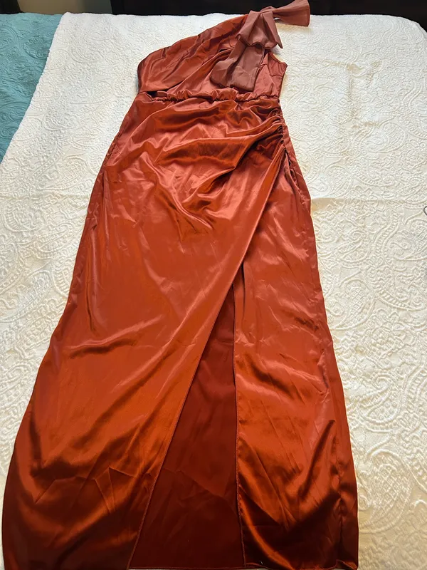 Burnt Orange Dress Shein - Image 2