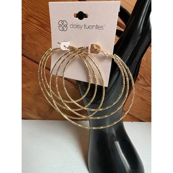 Daisy Fuentes Gold Hoop Earrings - Image 2