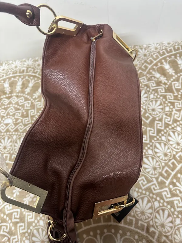 Dasein Hobo shoulder/ Crossbody Bag in soft faux leather with accent Rhinestones - Image 14