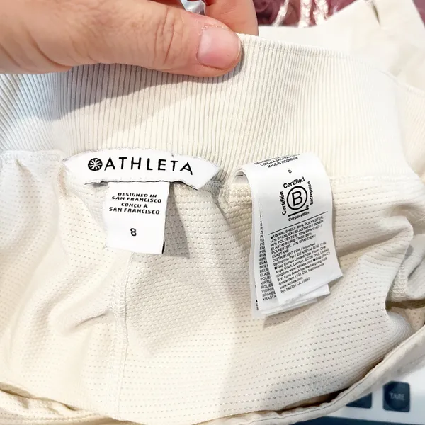 Athleta Brooklyn Pull On Golf Tennis 13.5" Mini Skort Bone Khaki Cream 8 - Image 3
