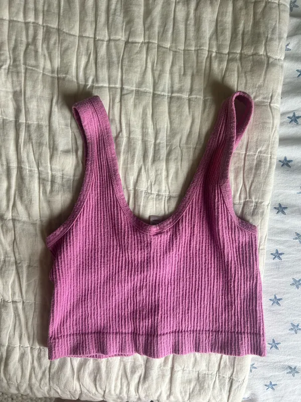 Pink Free People Top Crop Tank - Image 3