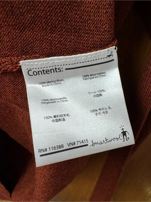 Smartwool Front Range Merino Wool Knit Sweater Cinnamon Heather Large NEW READ - Image 9