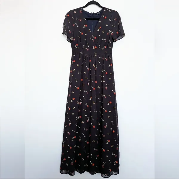 Madewell Tulip-Sleeve Maxi Dress in Sweet Blossoms size 0 - Image 2