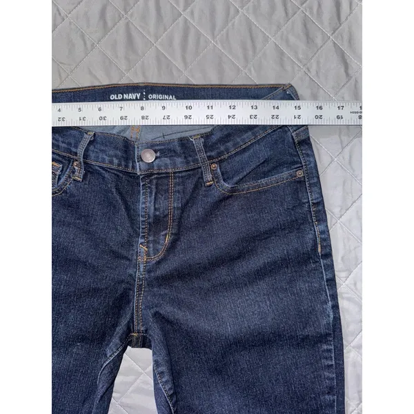 Old Navy Women's‎ Dark Wash Mid Rise Blue Denim Size 6 NWT - Image 7