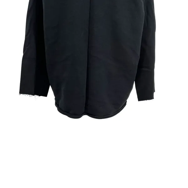 MSGM Black Multicolor‎ Logo Crewneck Sweatshirt Cotton Raw Hem Size Large - Image 10