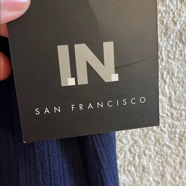 I.N. San Francisco Navy Embroidered Blouse - Image 3