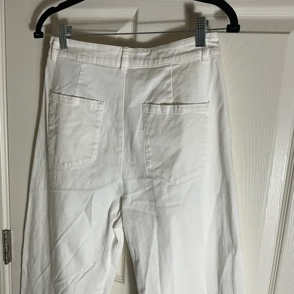 Zara High-Waisted Balloon Fit Pants - Off-White Size 4 - Image 8