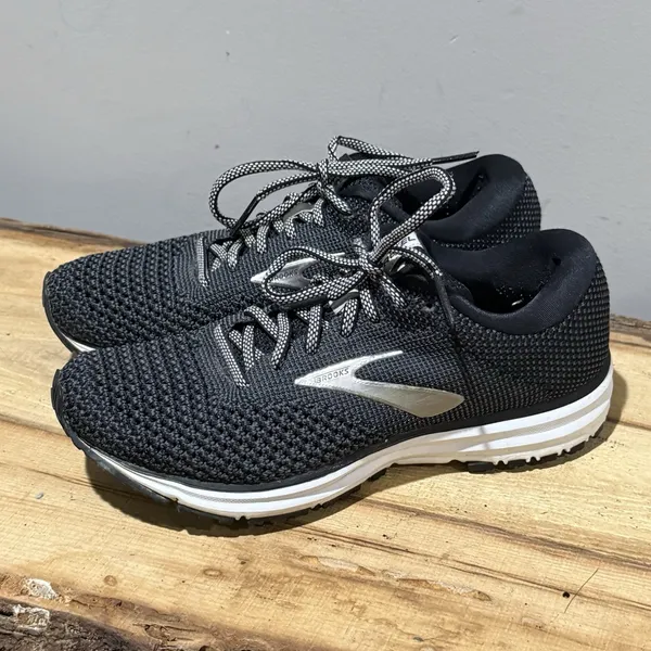 Brooks reveal 2 Black Gray Athletic running Sneakers‎ size 6.5 A54 - Image 2