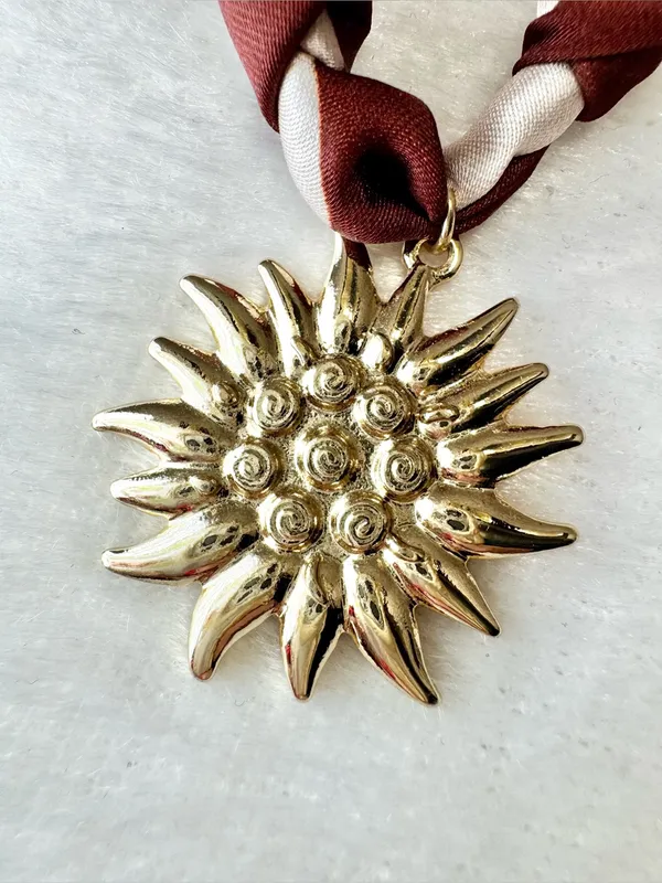 Altar’d State Golden Bloom Scarf Pendant Necklace - Image 3