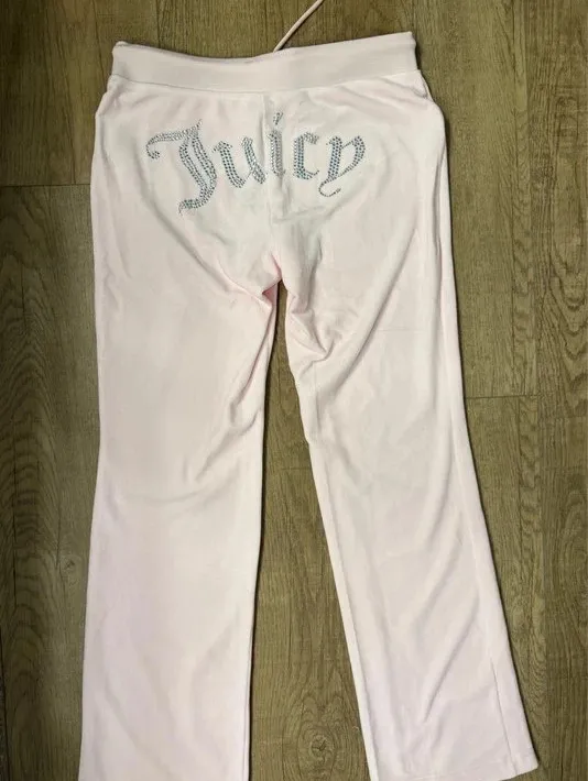 Juicy Couture OG Big Bling Velour Track Pants (Small) - Image 2
