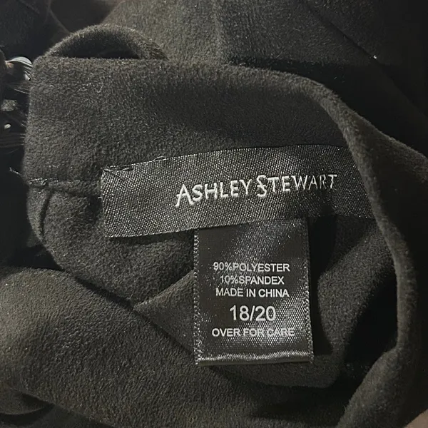 Ashley Stewart Mini Dress Black Faux Suede Corset Front SZ 18/20 Gothic Grunge - Image 8