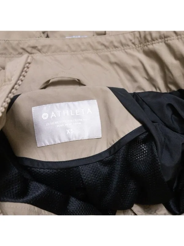 Athleta Open Road Shell Jacket XS Brownstone Beige Utility Water Repellent - Image 7