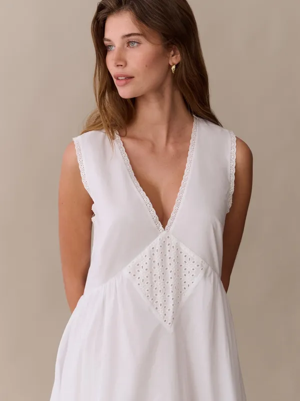 NWT Few Moda Sonnet Maxi Dress size Large L cotton white Kourt - Image 3