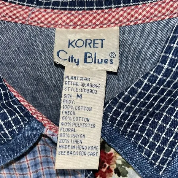 Koret City Blues Vintage Patchwork Vest(Size Medium)) Blue - Image 6