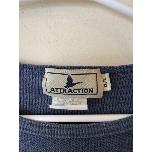 Vintage Attraction Embroidered Leaves Niagara Falls Canada Crewneck Sweatshirt L - Image 6