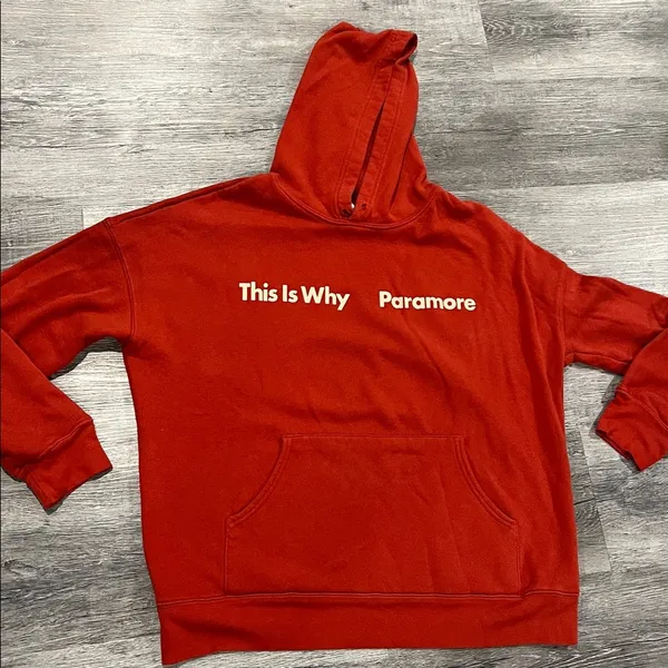 Paramore 2022 tour orange Red 'This Is Why' Paramore Sweatshirt hoodie - Image 3