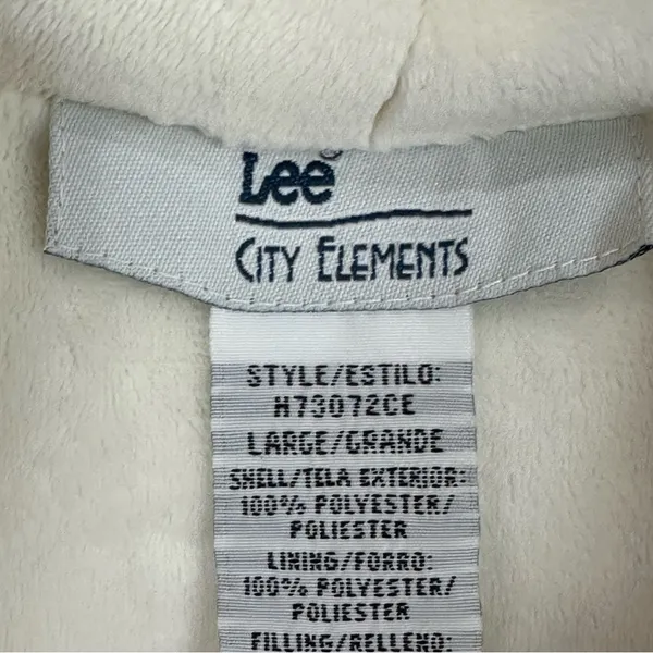 Vintage Lee Winter White Cream Puffer Vest Large Casual Cozy Outdoors Cabincore - Image 3
