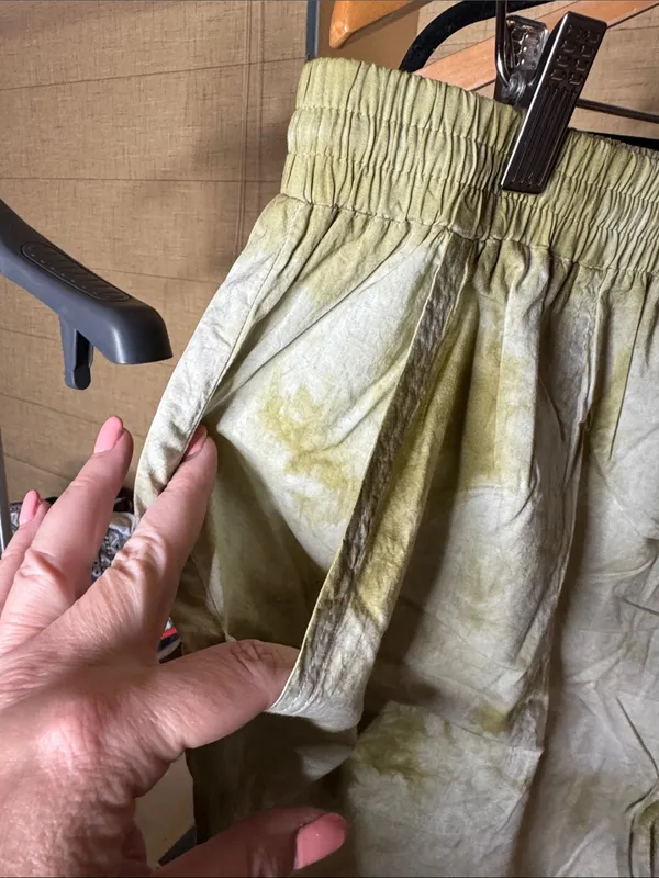 NWT Cotton Bleu Olive Tie Dye Drawstring Shorts 2X Lightweight Cotton - Image 6