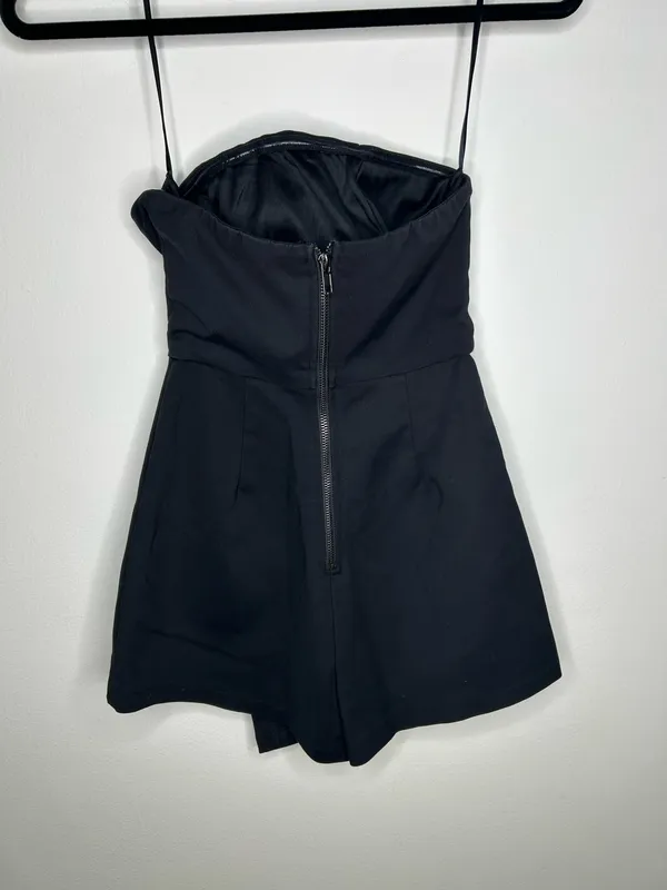 Princess Polly Strapless Envelope Skort Romper Black, Size XS/EU 6 - Image 8