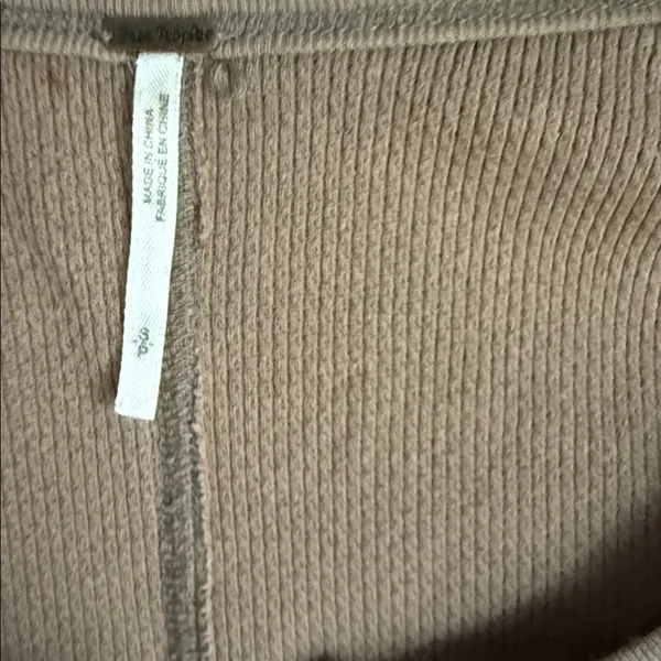 Free people alpine ski lodge cuff thermal in mushroom combo - Image 5