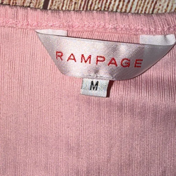 Rampage Women’s Medium Pink Pajama Set with Bow Accents - Image 5