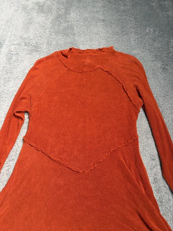 Free people intimately Rust Scoop Neck weekend layering Long Sleeve Top small - Image 5