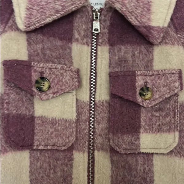 Avec Les Filles Pink and Cream Jacket Cozy Style - Image 3
