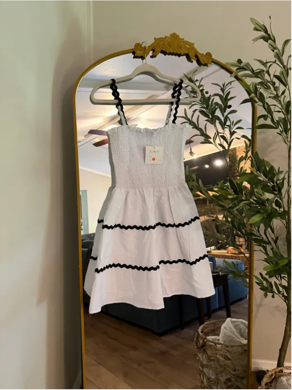 Just Quella NEW Ric Rak Beach Mini Lined Dress 4/6 - Image 4