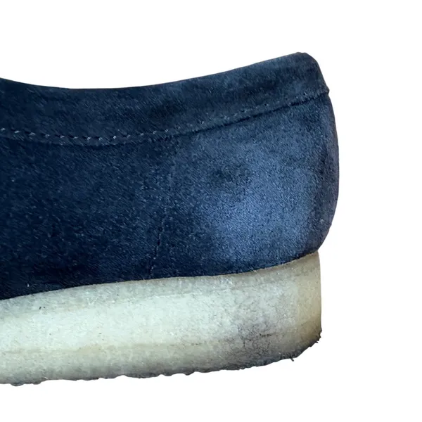 Clarks Originals Wallabee Navy Blue Suede Crepe Sole Moccasin Lace Shoes Women 9 - Image 9