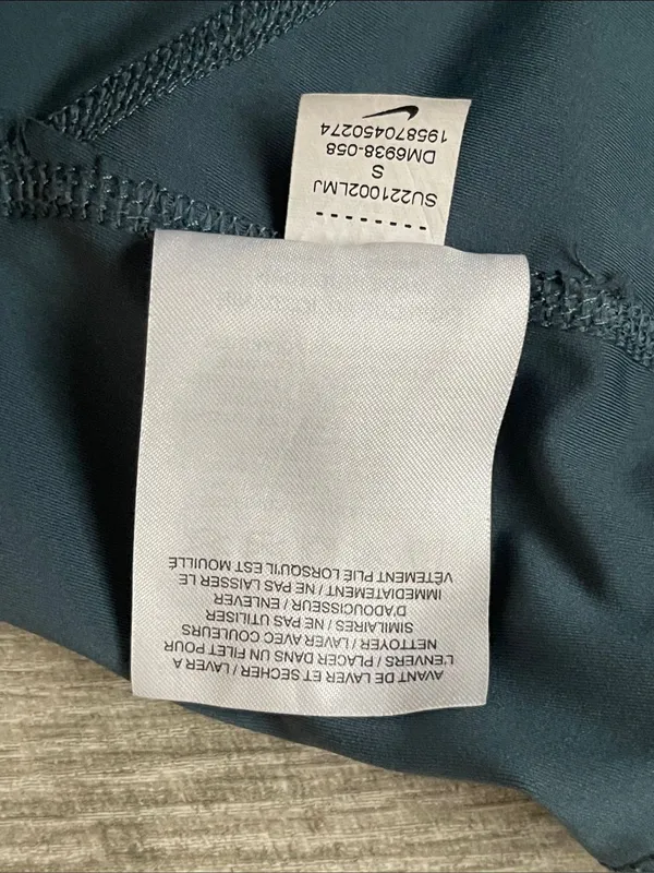 Nike Pro Women's Slate Blue High-Waist Athletic Shorts - Image 10
