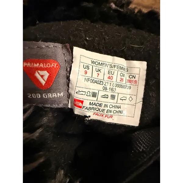The North Face Nuptse Purna Black Faux Fur Primaloft Winter Boots Women 9 - Image 6
