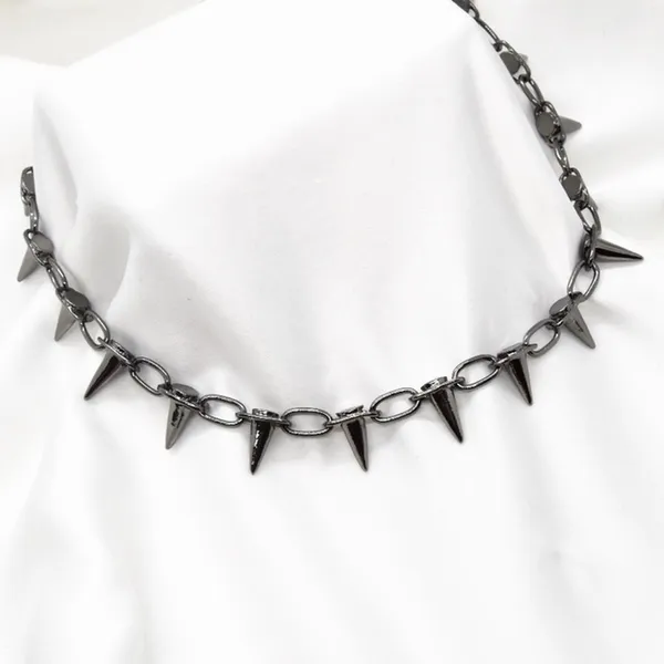 Spike Necklace in Gunmetal - Image 3
