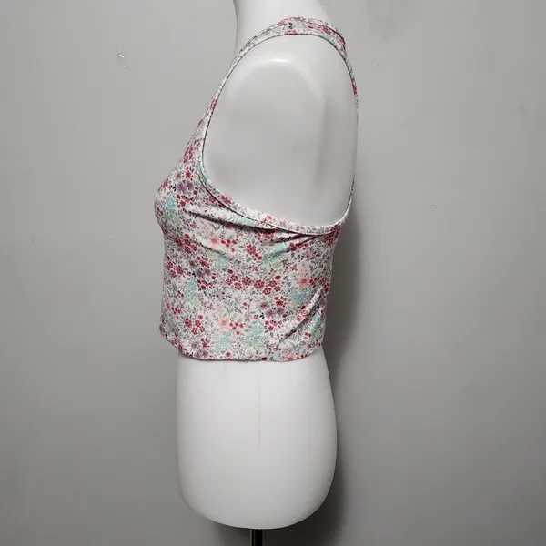 EVCR Kendall Snow Garden Floral Compression Cropped Tank Size Medium - Image 3