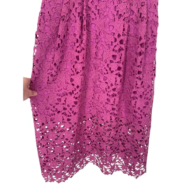 ASTR the Label Womens Sleeveless Lace Midi Dress Pink Size Large Feminine Party - Image 8