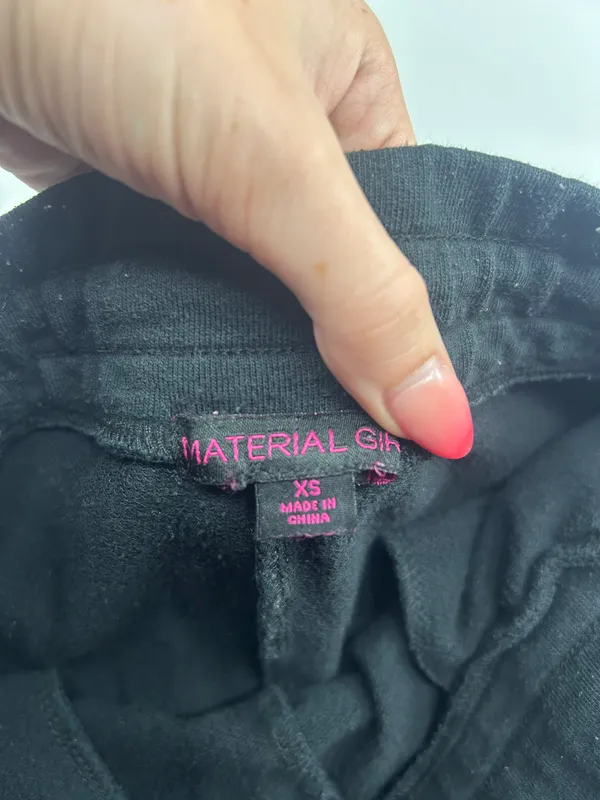 Material Girl Black Sweat Shorts - Image 3