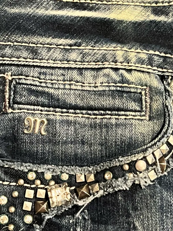 Womens 31x34 Miss Me Distressed JP5755B Embellished Boot Cut Jeans - Image 5