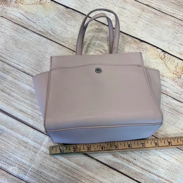 Steve Madden Dusty Pink Saffiano Vegan‎ Leather Winged Satchel Crossbody Bag - Image 12