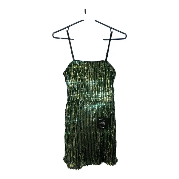 Lulu's‎ Hit the Dance Floor Green Sequin Mini Dress, XS - Image 2