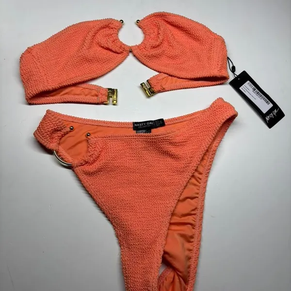 Nasty-gal Women's Orange Bikinis-and-tankini-sets - Image 4