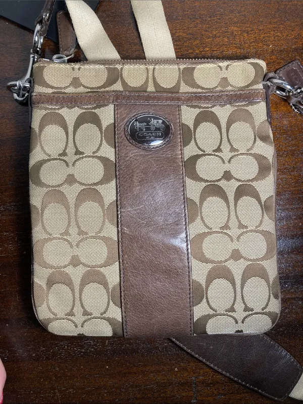 Coach Sutton signature swingpack crosspody bag khaki - Image 10